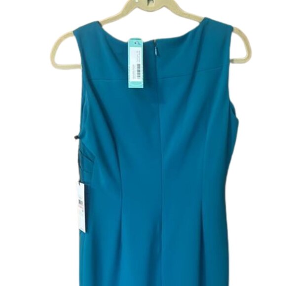 Calvin Klein Teal Sheath Dress | Work to Cocktail | Timeless Classic - Picture 2 of 8